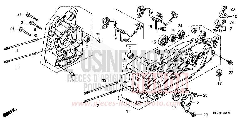CARTER MOTEUR de S-wing ABS PEARL NIGHTSTAR BLACK (NHA84) 2011